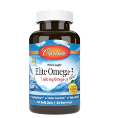 Carlson Labs Omega-3 鱼油 柠檬味 60粒 8.5折 $20.37（约146.68元）    购物返利请关注公众号：芒省真好省
